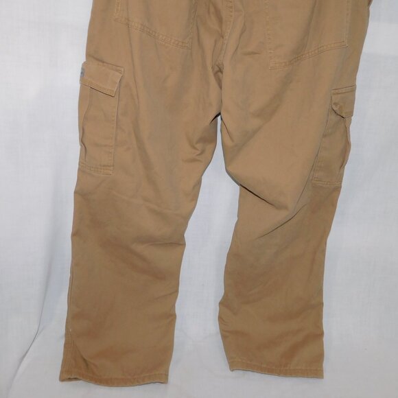 WRANGLER Fleece Lined Tan Cargo Pant Mens 36" x 29" ** READ - Picture 9 of 9